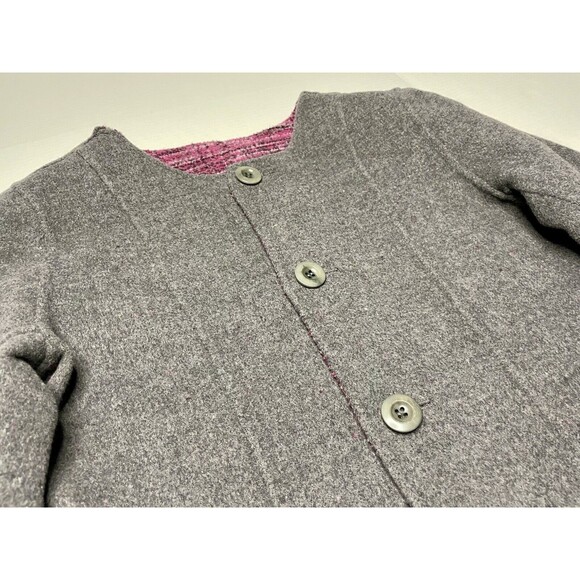Pendleton Womens Merino Wool Coat Medium Reversible Cardigan Button Up Retro - Picture 13 of 14